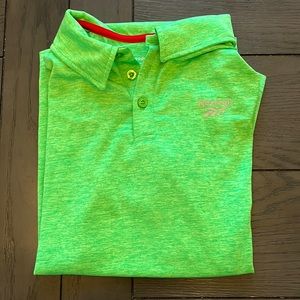 Reebok Neon Green Golf Shirt - Boys 14/16